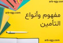مفهوم وأنواع التأمين